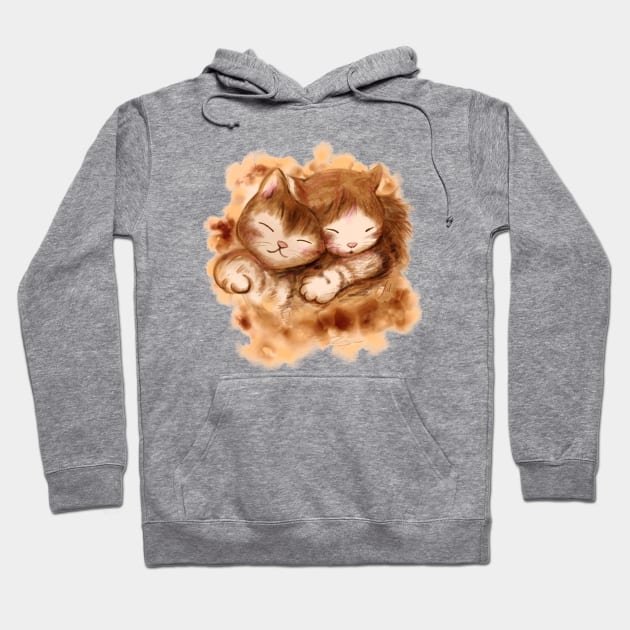 Hug me cute cat baby Hoodie by juliewu